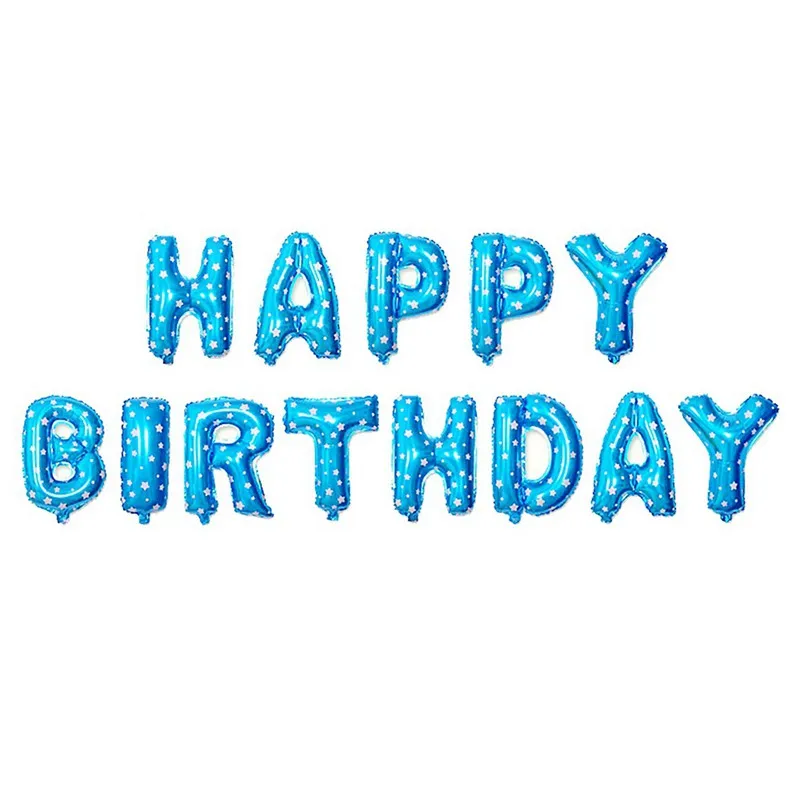 Шары-цифры с днем рождения 0-9, шары с короной на 1 день рождения, шары на день рождения, украшения для детской вечеринки - Цвет: Blue happy birthday