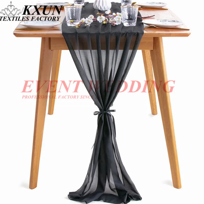Custom-holy-black-chiffon-halloween-ta222ble-runner