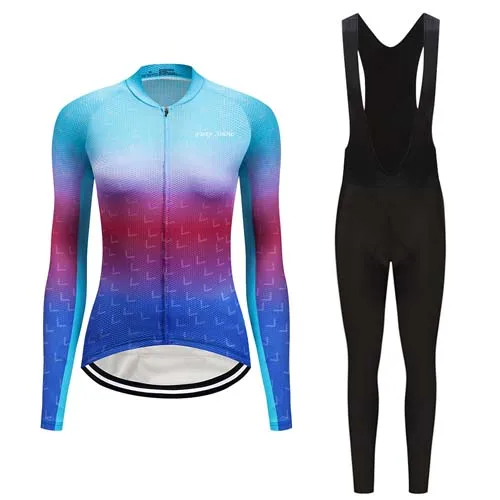 Зимний женский комплект одежды для гоночного велосипеда, термофлисовый костюм для велоспорта, одежда для велоспорта, комплект униформы для горного велосипеда, одежда для Майо - Цвет: Sets 12