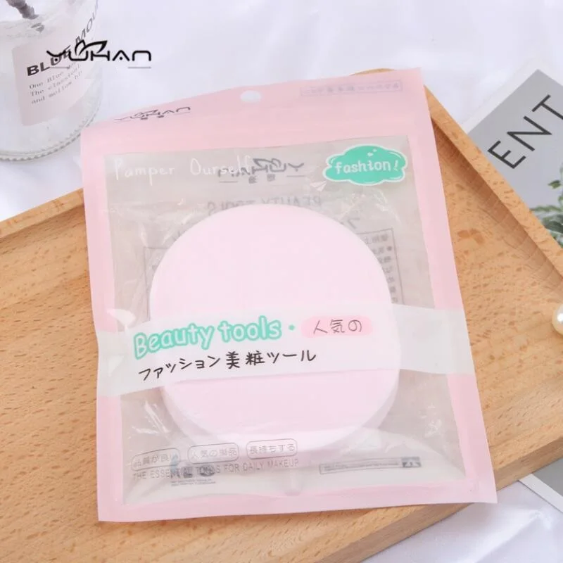 

50pcs/lot Flutter Cosmetic Puff Facial Washing Beauty Makeup Tools Soft Face Pore Cleaning Sponge Exfoliator Makeup Remover Pad