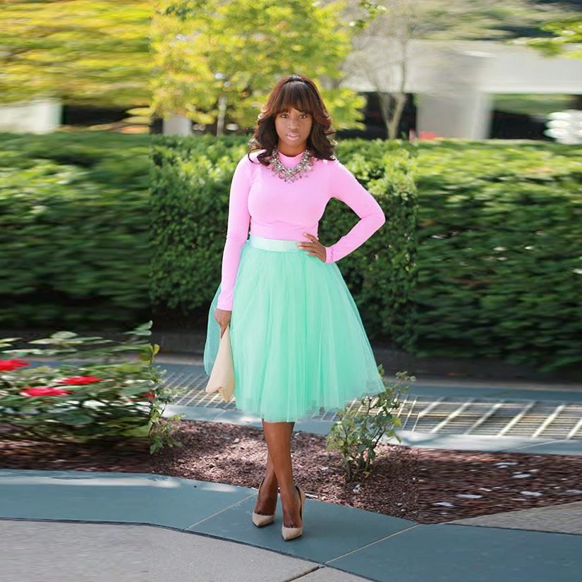 Light green tulle skirt Clearance
