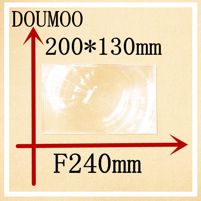 1 Pcs / Lot 200*130 Mm Focal Length 240 Mm Condenser Lens Rectangle
