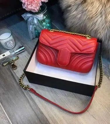 

Luxury Classic Genuine Leather Lady Messenger Bags Fashion Love heart Wave Pattern Satchel Designer Shoulder Bag Chain Handbag P