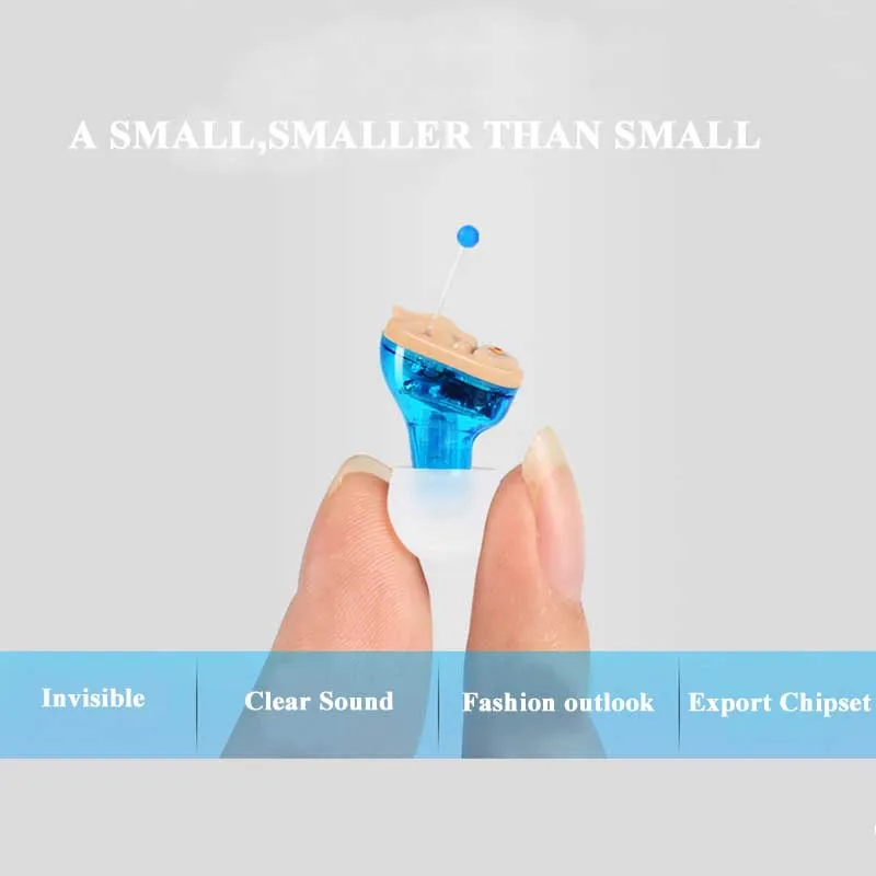 Wireless Digital Pocket Mini Hearing Aids Intelligent Ear Sound Deaf Amplifier Volume Adjustable In ear Invisible Hearing Aid