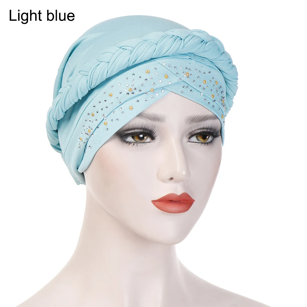 Для женщин эластичные косы мусульманский хиджаб тюрбан-Джерси шляпа рак Кепка chemo хиджаб выпадение волос головы обёрточная бумага бандана аксессуары для волос