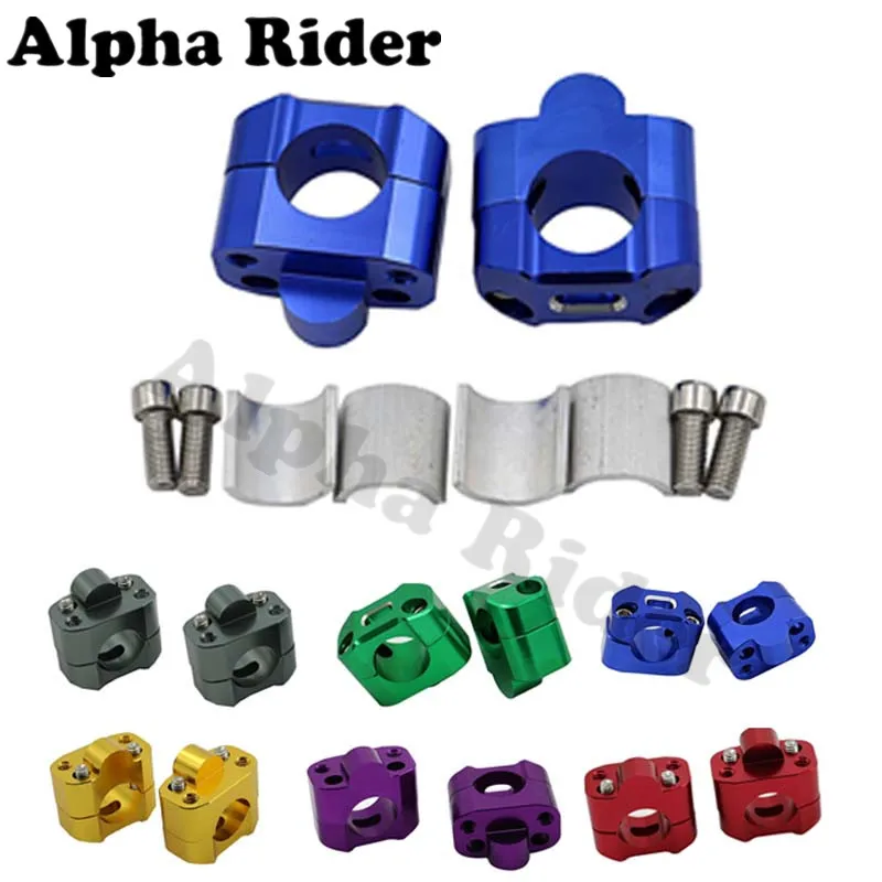 

7/8" To 1 1/8" Motorcycle For Dirt Pit Bike ATV HandleBar Fat Bar Mount Clamps Risers Mount Adapter 22mm / 28mm