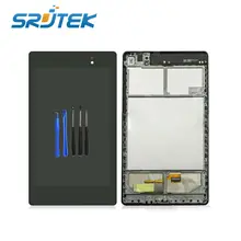 Für asus google nexus 7 2nd gen 2013 me571k k008 lcd display touchscreen digitizer montage mit rahmen 3g/wifi version + werkzeuge