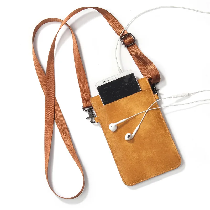 CHEZVOUS 4 Colors PU Leather 2 Zipper Phone Bag Vintage Women Shoulder Bags Crossbody Bags for Women for iPhone Samsung Huawei iphone 8 phone cases More Apple Devices