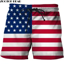 Пляжные шорты с 3D принтом США, мужские повседневные пляжные шорты, быстросохнущие шорты для плавания, уличная одежда, Прямая поставка, ZOOTOP BEAR, Новинка