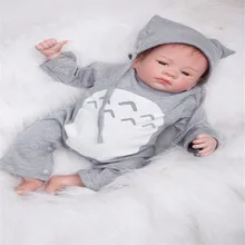 19 inch 49 cm Silicone baby reborn dolls, lifelike doll reborn Lovely doll Festival gift