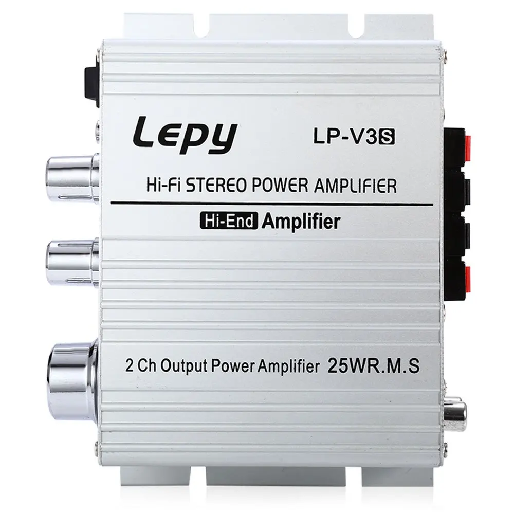 Lepy LP V3 12 В мини Hi Fi стерео цифровой усилитель мощности MP3 автомобильный аудио