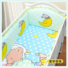 Промо-акция! 5 шт. детские постельные принадлежности для кроватки, набор из хлопка, высококачественное белье для детской кроватки, детские подушки,(4 бампера+ лист