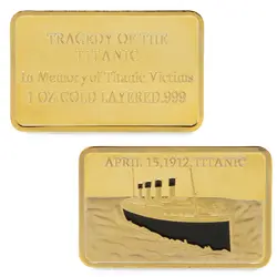 Трагедия Титаник 1912 позолоченный набор памятных монет сувенир новое качество