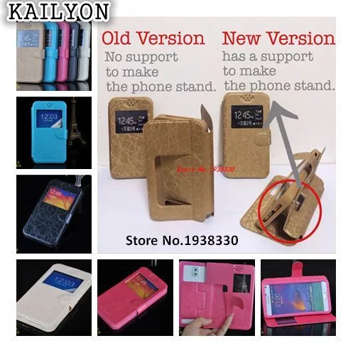 Cheap KAILYON Fashion PU Leather Flip for Haier W757 case High Quality Luxury Case view window Cover in stock  F2