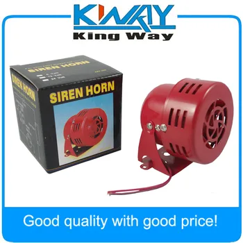 

New 12V Motor Driven Red Air Raid Siren Horn Alarm Horn Car Truck 1950s Style 3"
