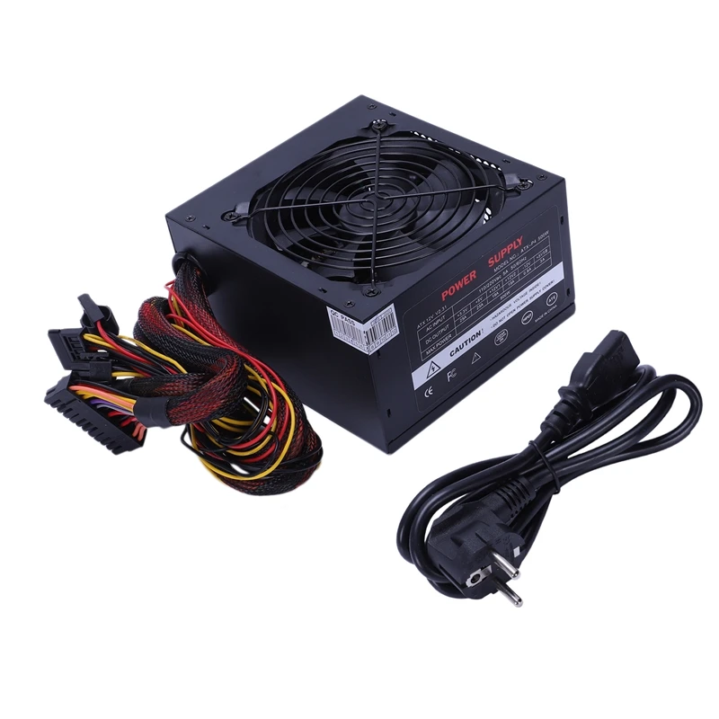 170 260V Max 500W Power Supply Psu Pfc Silent Fan 24Pin 12V Pc Computer Sata Gaming 2