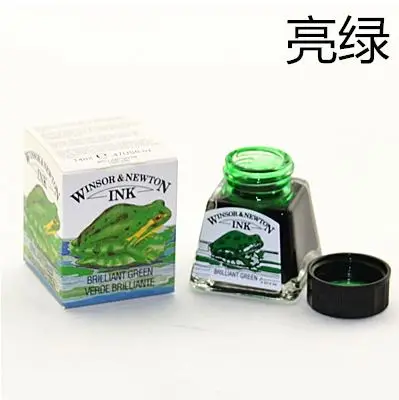 Winsor Newton Красочные Чернила краски 14 мл для Dip Ручка - Цвет: Brilliant Green