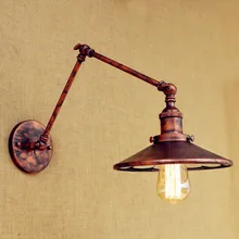 Rust Edison Style Loft Industrial Wall Light Fixtures Home Lighting Arandela LED Retro Vintage Wall Lamp Sconce Lampara Pared simple style wood wall sconce modern led wall lamp creative bedroom bedside wall light fixtures home lighting lampara pared