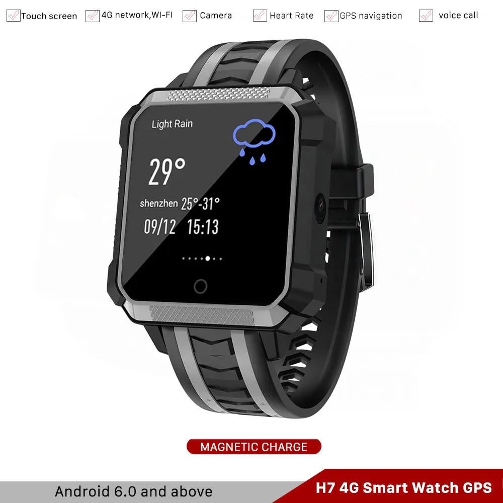 Водонепроницаемые Смарт часы IP68 Android 6 0 4G gps компас 1 ГБ 8 умные с камерой sim картой