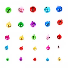 Cloches de Jingle de 6mm 8mm 10mm 12mm 14mm, perles amples en cuivre, petites pour la décoration de fête de Festival/décorations d'arbre de noël
