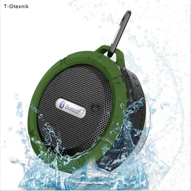 

T-Gtexnik Portable bluetooth Speaker IPX6 waterproof Wireless Speaker With Mic Suction TF Card Shower Speakers For phone Bicycle
