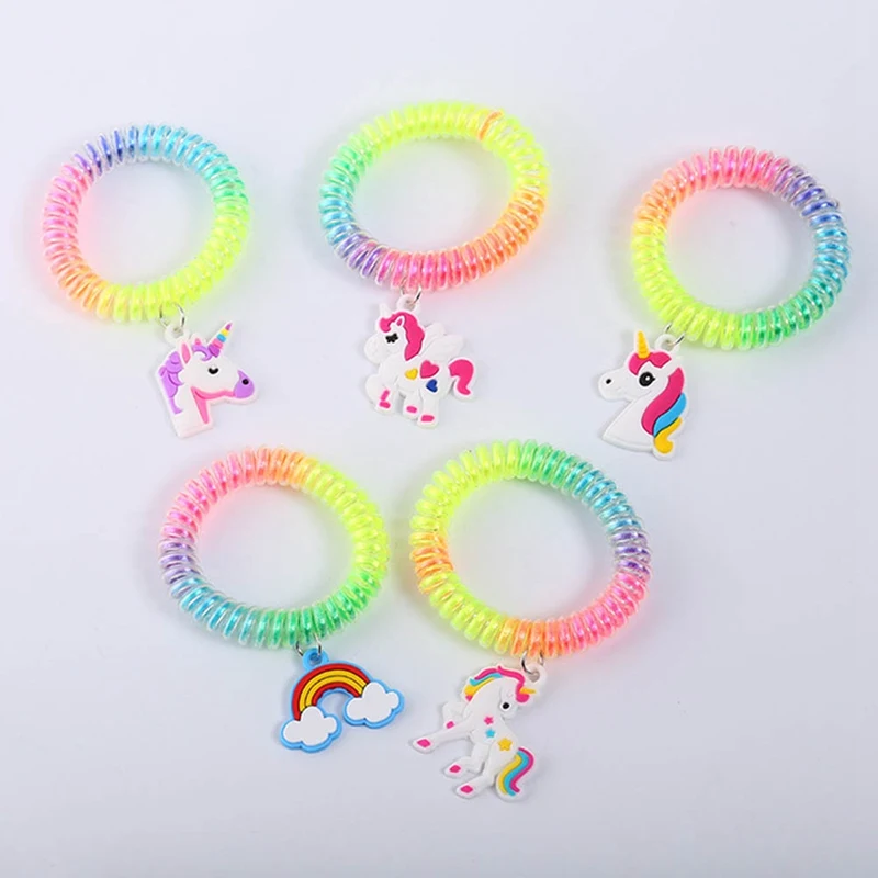 

1 Pcs Colorful Silicone Bracelets Rainbow Unicorn Bracelets Bangles For Women Kids Charm Birthday Party Gift