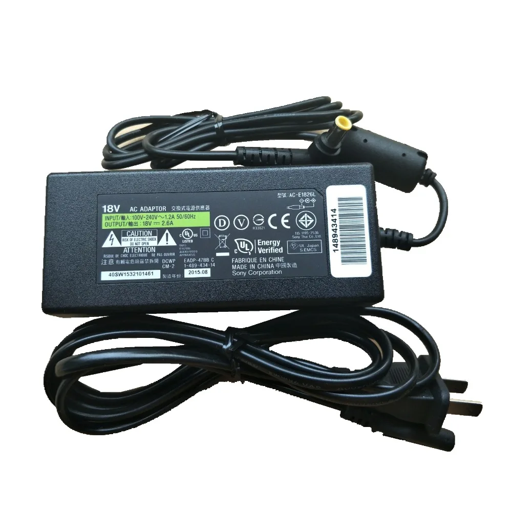 Sony AC-E1826L Genuine Charger AC Adapter Power Supply 18V 2.6A SRS-X7 SRS-X77