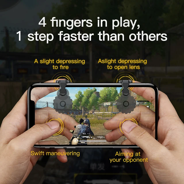 Baseus Gamepad Joystick For PUBG Joypad Trigger Fire Button Aim L1 R1 Key L1R1 Shooter Controller For PUBG Mobile Phone Game Pad 1