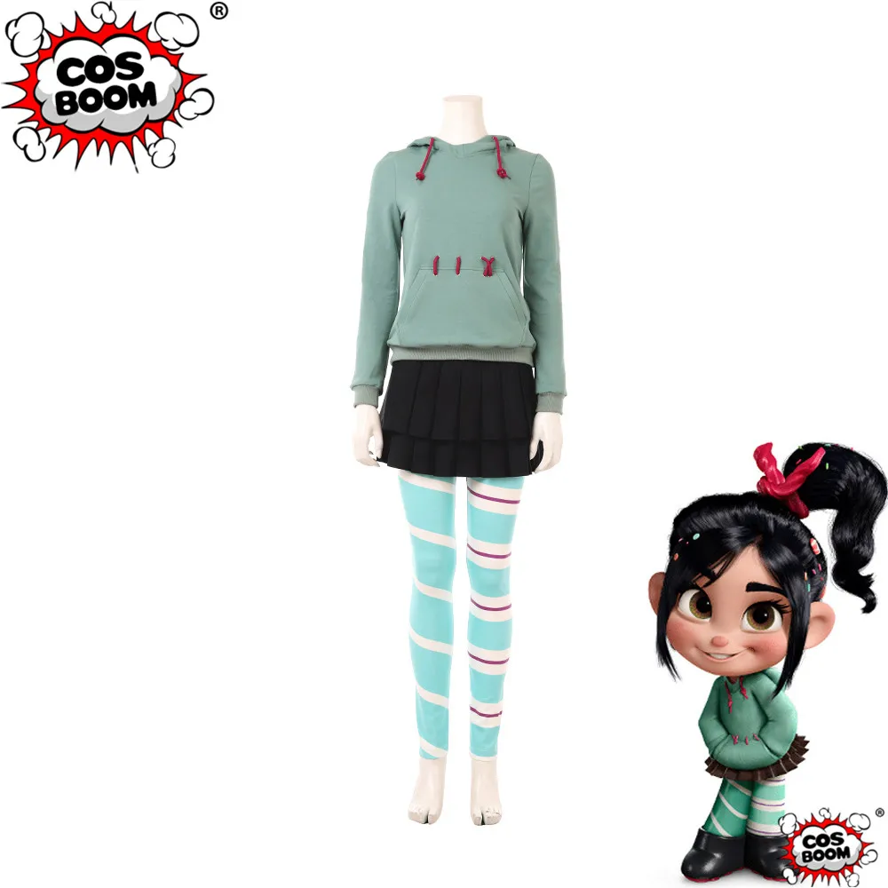 Cosboom Vanellope Von Schweetz Cosplay Costume Ralph Breaks The Internet Wreck It Ralph 2 Vanellope Costume Movie Tv Costumes Aliexpress
