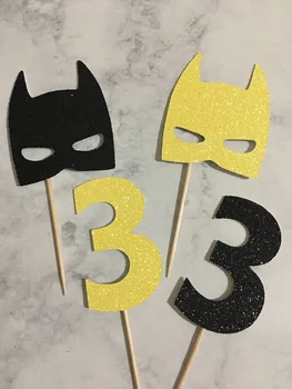 

Hero Batman cupcake First Birthday, Glitter Cake Top, Age Cake Toppers, Number 1 Cupcake, Batman Birthday