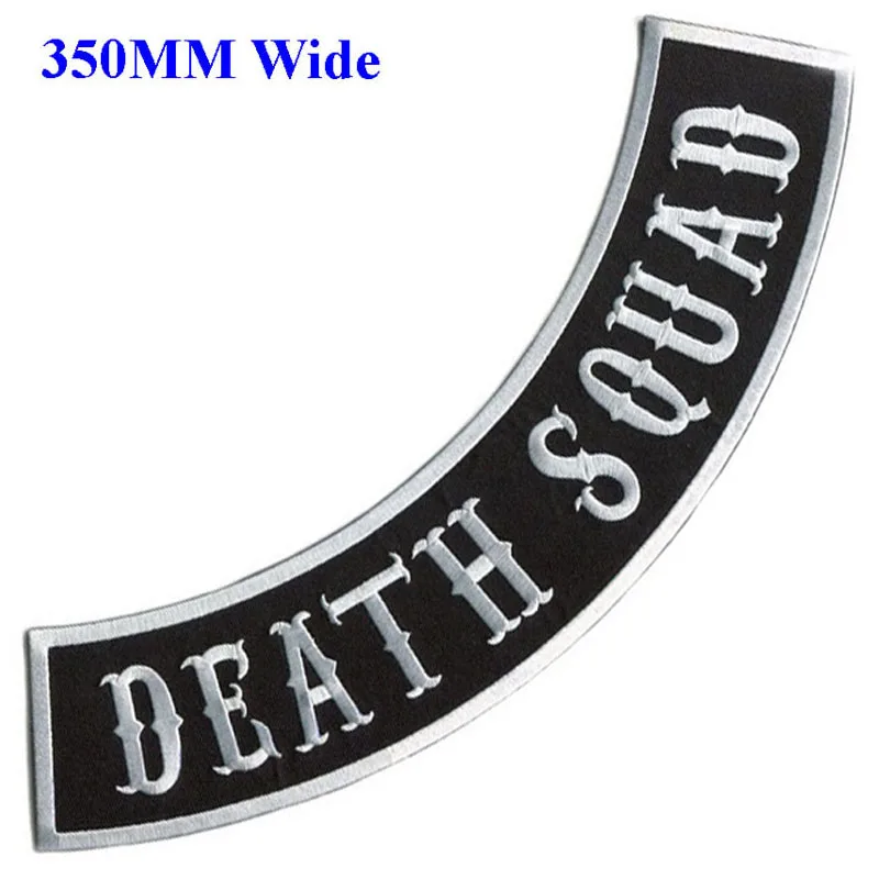 3 colors Death squad motorcycle biker patches iron on embroidered