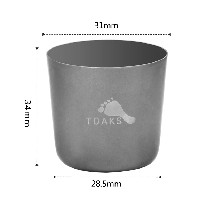 TOAKS 30 мл мини-чашка для пива Ультралегкая титановая чашка для чая или вина портативная чашка для воды