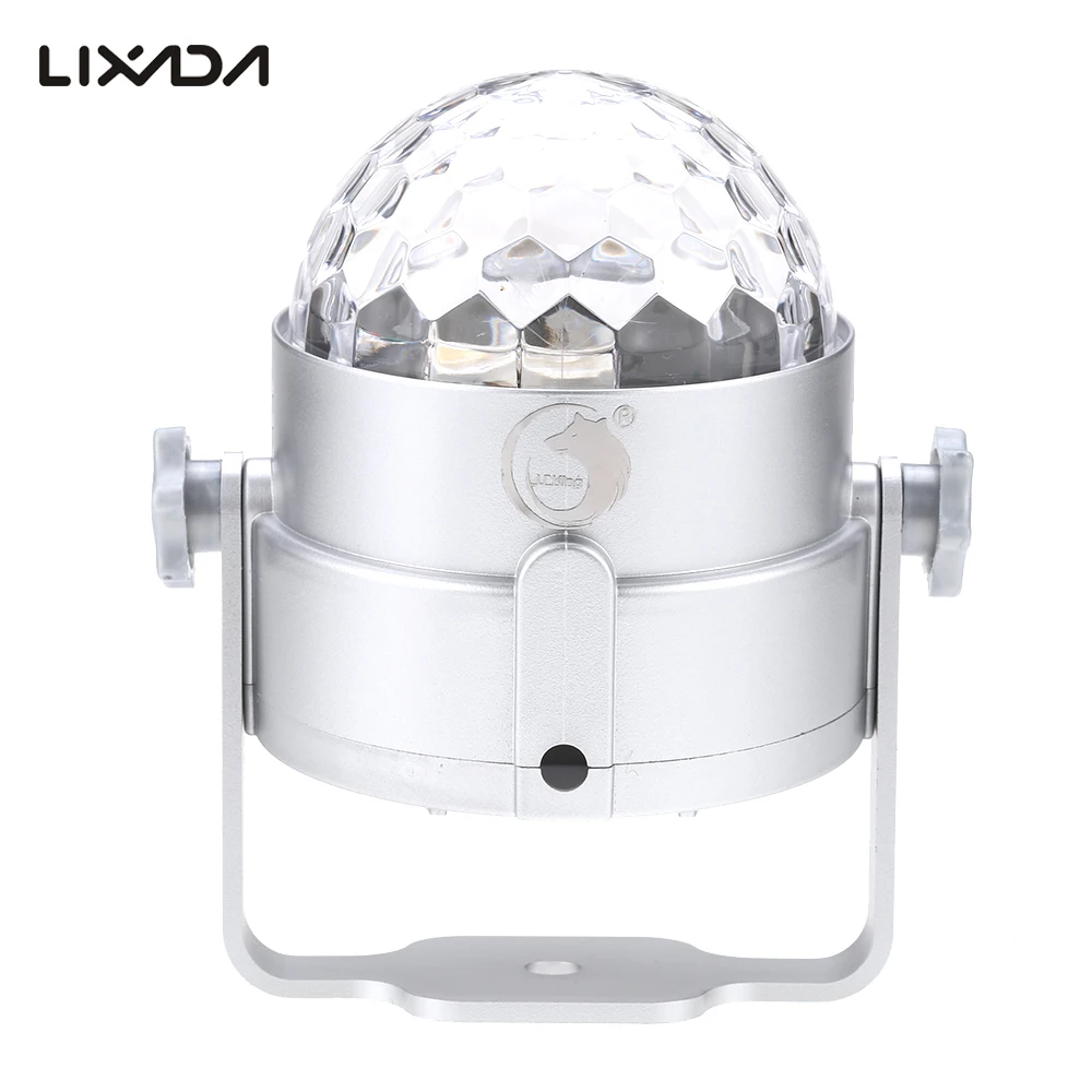 

6W Mini Stage Lighting Led Rgb Magic Ball Light Small Movable Sound Activated Portable Usb Powered Lamp Disco Stage Light Effect