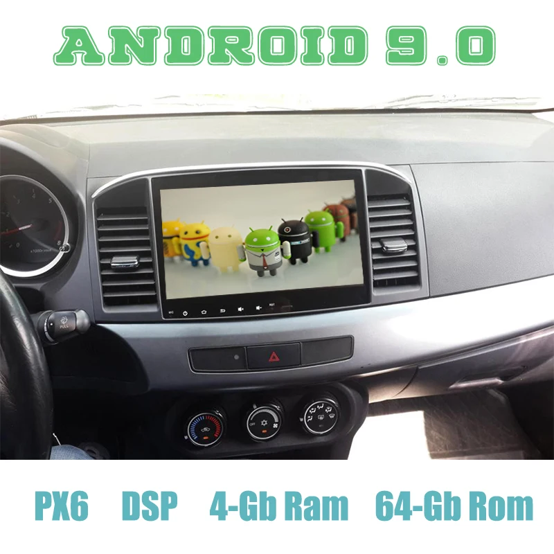 PX6 10," Android 9,0 Автомобильный gps радио плеер для mitsubishi Lancer ex 10 Galant EVO с DSP 4+ 64GB авто стерео Мультимедиа