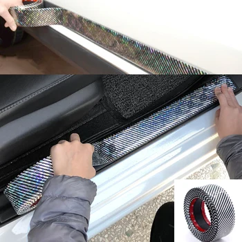 

Car Stickers Styling 5D Carbon Fiber Rubber Door Sill Protector Goods For KIA Toyota BMW Audi Mazda Ford Etc Accessories
