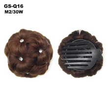 TOPREETY жаропрочного синтетического Наращивание волос 60gr кудрявый шиньон Q16