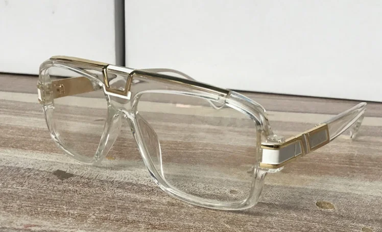 2019 New Famous Brand Designer Luxury Retro CA Square Sunglasses Men Clear BLACK Lens Women Sunglasses Oversize CZ Model 883