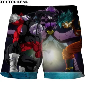 

2019 NEW Dragon ball Men T Short 3D print Summer Surfing Loose Beach GOKU Breathable Quick Dry Short Casual Clothing ZOOTOP BEAR