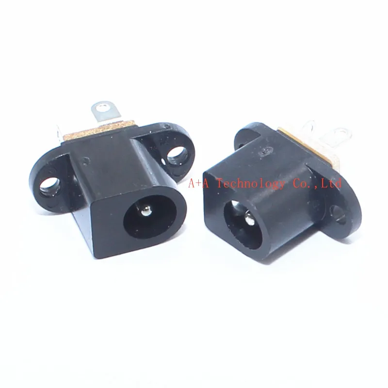 10Pcs DC017 DC Female Power Socket 5.5mm2.1mm With Ear Screw Hole dc-017 DC Socket Adapter Connector Jack
