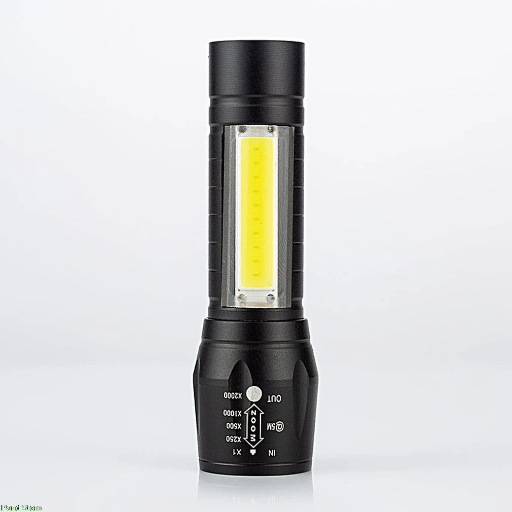 

USB Aluminum Alloy COB Flashlight High Power LED Waterproof Outdoor Camping Hiking Hunting Torch Flashlight