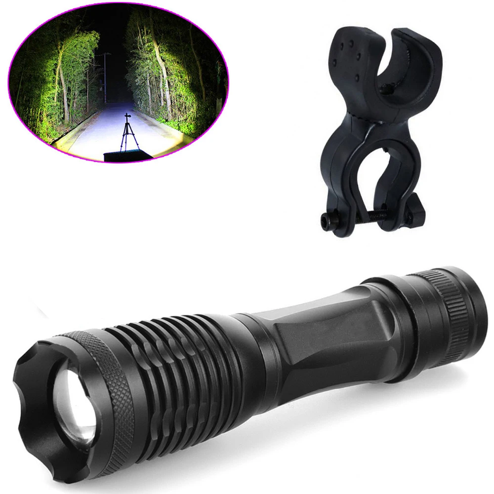 New Bicycle Light 2500 Lumens 5 Mode CREE T6 LED Flashlight Bike Light Front Torch Waterproof Lanterna + Bicycle Clip Mount