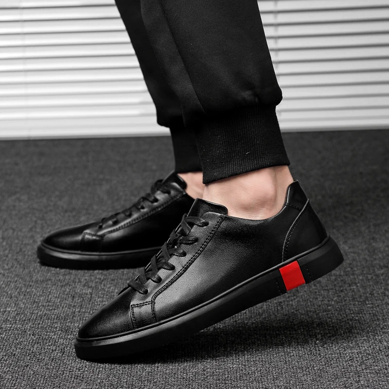

Sneakers Men New Wild Trend Casual Shoes Men High Quality Soft Comfortable Breathable Simple Lightweight Leather White Shoes