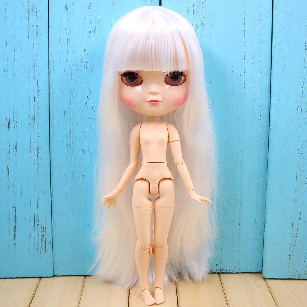 Серия кукол ICY Naked No.BL136 белые прямые волосы такие же как у Blyth с макияжем тело Azone