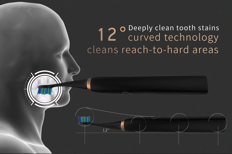 SEAGO звуковая зубная щетка Водонепроницаемая электрическая зубная щетка перезаряжаемая электрическая зубная щетка умный таймер ультразвуковая зубная щетка зуб