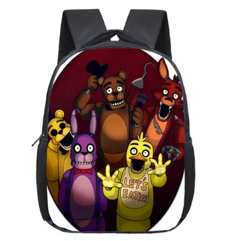 

12 Inch Cartoon Five Nights At Freddys Kindergarten Backpack Children School Bags Backpack Kids Boys Girls Daily Bookbags