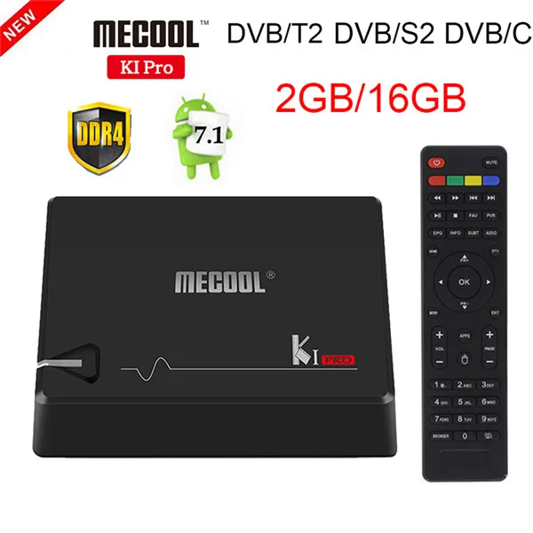 MECOOL KI PRO ТВ-приставка KI PRO S2+ T2 DVB Amlogic S905D Quad 2G+ 16G поддержка DVB-T2& S2/DVB-T2/DVBS2 ТВ-Приставка Smart Android - Цвет: KIPRO TV BOX