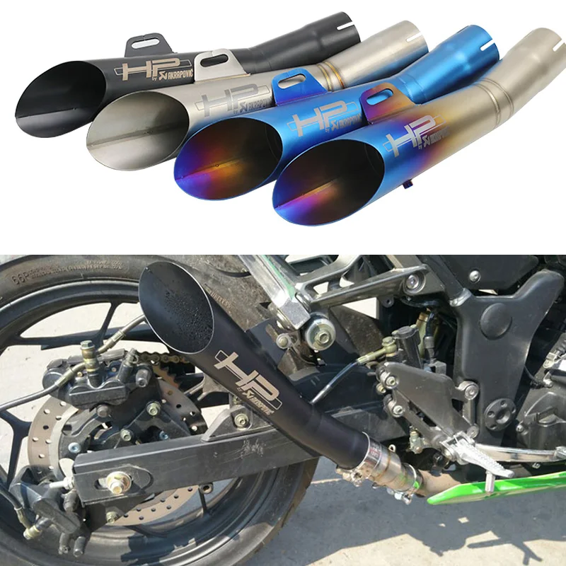

Universal Motorcycle Exhaust System GY6 Akrapovic HP Exhaust Pipe GP Muffler DB Killer Exhaust For R3 R6 MT03 Ninja 250