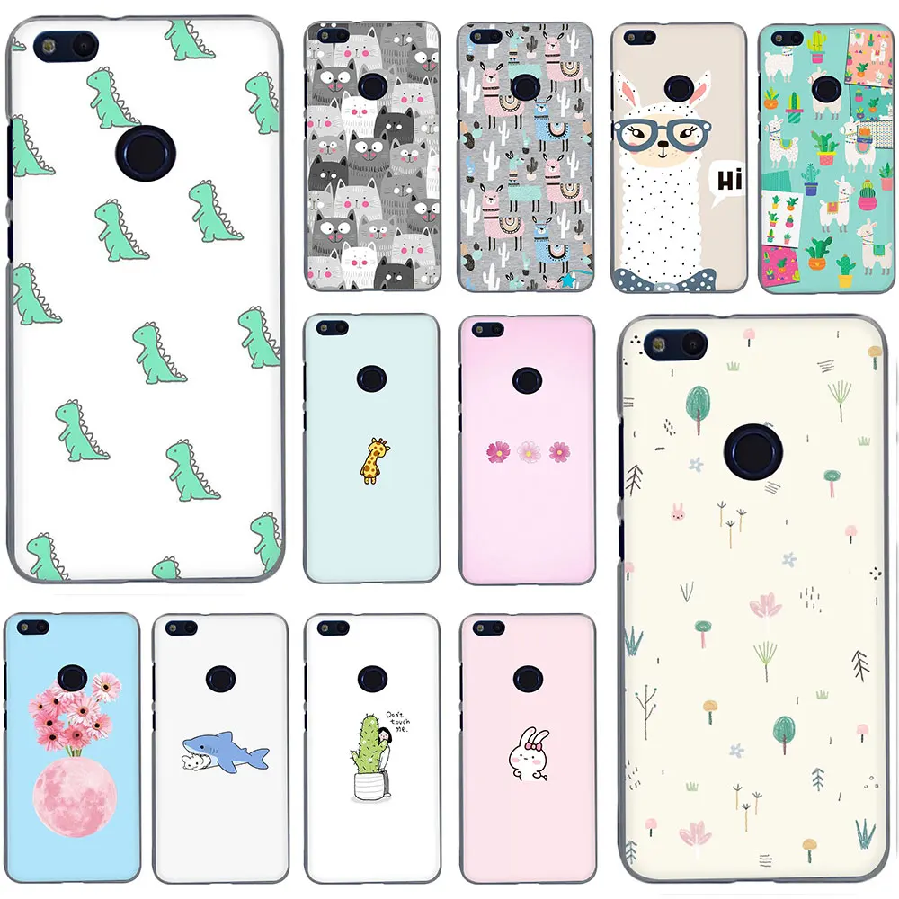 

Cute Llama Alpaca Animals Cartoon Hard Phone Case for Huawei Honor 20 Play 6 7 8 A C Pro 7C 5.99in 7 9 10 X Lite