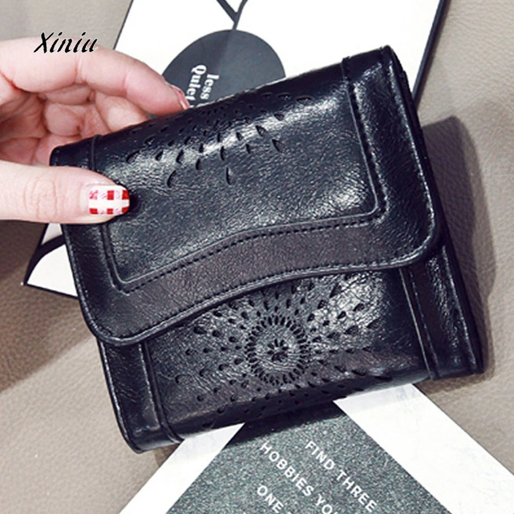 Women Lady Leather Clutch Wallet Short Card Holder Purse Handbag Women