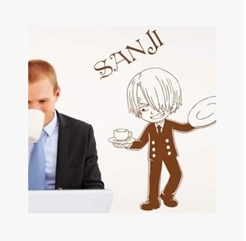 

Put one piece sanchi wall Glass stickers wallpaper wallpaper paste decorative animation cartoon version sanji